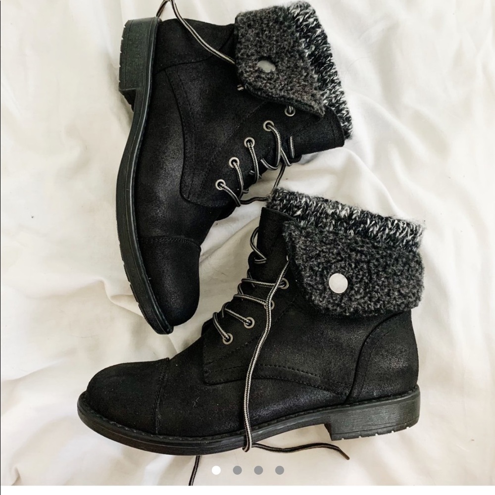 Black Warm Winter Booties